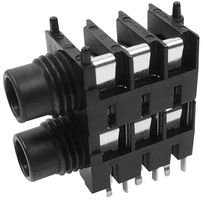 CLIFF ELECTRONIC COMPONENTS FCR1117 手机音频连接器, 立体声, 12 触点, 插座, 6.35 mm, 面板安装
