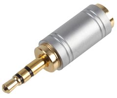 PRO SIGNAL PSG03881 Connector Adapter, Stereo - 2.5mm, 3 Ways, Receptacle, Stereo - 3.5mm, 3 Ways, Plug
