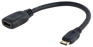 STARTECH HDACFM5IN 音频/视频电缆组件, HDMI插头, 迷你HDMI C型插头, 5 ", 127 mm, 黑色