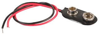 MULTICOMP PRO MP000298 Battery Holder, Flexible, Snap On, 1 x PP3 (9V)