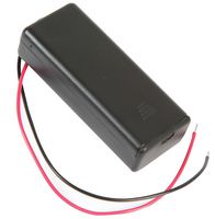 MULTICOMP PRO MP000365 电池座,封闭式 2xAA,ABS 树脂,黑色,引线式