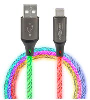 ANSMANN 1700-0158 USB线缆, 带LED灯, A型插头至C型插头, 1 m, 3.3 ft, USB 2.0, 透明