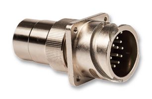 ITT CANNON CA00COMPG10SL-3PB Circular Connector, CA Series, MIL-DTL-5015 Series, Wall Mount Receptacle, 3 Contacts, Solder Pin