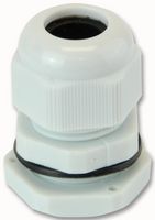 PRO POWER M20GREY1 Cable Gland, M20, 6 mm, 12 mm, Nylon 6.6 (Polyamide 6.6), Grey, IP68