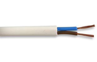 MULTICOMP PRO 2182Y-0.5MMWHT 多芯电缆, 软性, 圆形, 每米, 非屏蔽, 2 芯, 0.5 mm²