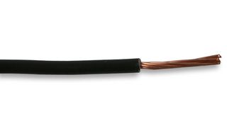PRO POWER 6491X-2.50MMBLK100M Wire, Stranded, BS6004, PVC, Black, 7 x 0.67mm, 328 ft
