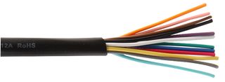 MULTICOMP PRO MP002322 多芯电缆, 非屏蔽, 12 芯, 30 AWG, 0.1 mm², 82.02 ft, 25 m