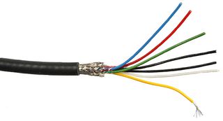 MULTICOMP PRO MP002349 多芯电缆, 7-1-6C, 屏蔽, 6 芯, 30 AWG, 0.1 mm², 328.08 ft, 100 m
