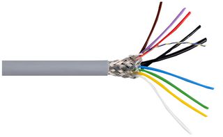 MULTICOMP PRO MP002298 Multicore Cable, 7-2-8C, Screened, 8 Core, 24 AWG, 0.2 mm², 328.08 ft, 100 m
