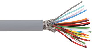 MULTICOMP PRO MP002301 多芯电缆, 7-2-20C, 屏蔽, 20 芯, 24 AWG, 0.2 mm², 82.02 ft, 25 m