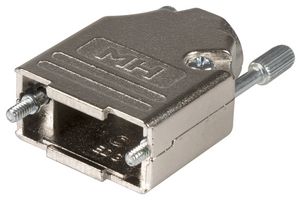 MH CONNECTORS MHDTZK9-RA-HI-K D Sub Backshell, Diecast, Rapid Assembly, MHDTZK-RA-HI, DE, 180°, Zinc Body