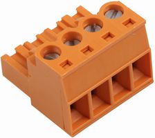 WEIDMULLER BLZ 5.08/4 插拔式接线端子, 5.08 mm, 4 路, 22 AWG, 12 AWG, 螺丝