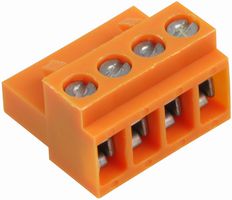 WEIDMULLER BL 5.08/4 插拔式接线端子, 5.08 mm, 4 路, 22 AWG, 12 AWG, 夹式