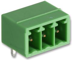 CAMDENBOSS CTB93HE/3 Terminal Block, Header, 3.81 mm, 3 Ways, 10 A, 200 V, Through Hole Right Angle