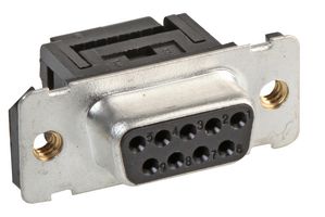 MULTICOMP PRO 8FTM09S-30N4-FEC D-Sub 连接器, 标准, 插座, 8F, 9 触点, DE, IDC / IDT