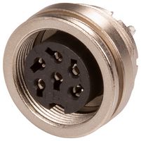 BINDER 09 0324 00 06 Circular Connector, Miniature Circular Connector, 680 Series, Panel Mount Receptacle, 6 Contacts