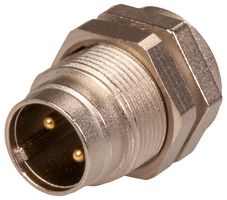 BINDER 09 0073 00 02 圆形连接器, Subminiature Circular Connector, 711系列, 面板安装插座, 2 触点, 焊接引脚