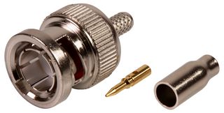 MULTICOMP PRO MP-13-10-1 RG179 RF / Coaxial Connector, BNC Coaxial, Straight Plug, Crimp, 75 ohm, RG179, Brass
