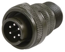 AMPHENOL INDUSTRIAL MS3106A-14S6P 圆形连接器, MIL-DTL-5015 系列, MS3106 Series, 直型插头, 6 触点, 焊接引脚, 螺纹