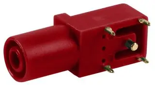 CLIFF ELECTRONIC COMPONENTS FCR7350R Banana Test Connector, 4mm, Socket, PCB Mount, 24 A, 1 kV, Gold Plated Contacts, Red