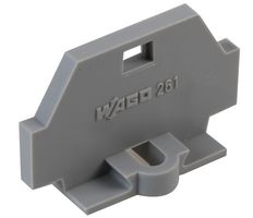 WAGO 261-361 端盖, 用于Wago标准 机架安装块, 灰色
