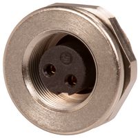 BINDER 09-0404-00-02 Circular Connector, Subminiature Circular Connector, 712 Series, Panel Mount Receptacle, 2 Contacts
