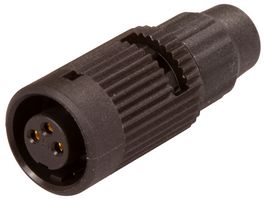 BINDER 99 0976 100 03 圆形连接器, Subminiature Circular Connector, 710系列, 电缆安装插座, 3 触点, 焊接插座