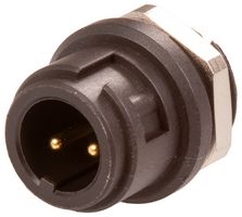 BINDER 09 0973 00 02 圆形连接器, Subminiature Circular Connector, 710系列, 面板安装插头, 2 触点, 焊接引脚