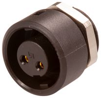 BINDER 09 0974 00 02 圆形连接器, Subminiature Circular Connector, 710系列, 面板安装插座, 2 触点, 焊接插座