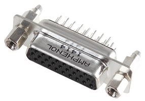 AMPHENOL COMMUNICATIONS SOLUTIONS L77HDAH26SOL2RM8 D-Sub 连接器, 高密度, 插座, HD, 26 触点, DA, 焊接