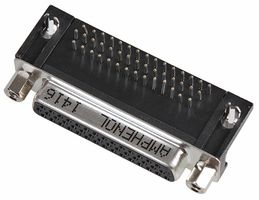 AMPHENOL COMMUNICATIONS SOLUTIONS L77HDB44SD1CH4F D-Sub 连接器, 高密度, 插座, HD, 44 触点, DB, 焊接