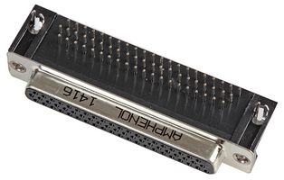 AMPHENOL COMMUNICATIONS SOLUTIONS L77HDC62SD1CH4R D-Sub 连接器, 高密度, 插座, HD, 62 触点, DC, 焊接