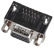 AMPHENOL COMMUNICATIONS SOLUTIONS L77HDE15SD1CH4F D-Sub 连接器, 高密度, 插座, HD, 15 触点, DE, 焊接