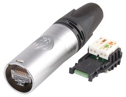 NEUTRIK NE8MX6 模块连接器, RJ45 插头, 1 x 1 (端口), 8P8C, Cat6a, IP65, 电缆安装
