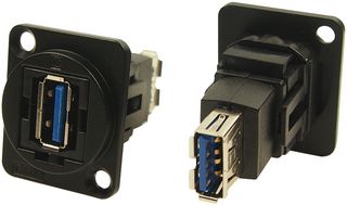 CLIFF ELECTRONIC COMPONENTS CP30205NMB USB适配器, CSK孔, USB A 插座, USB A 插座, USB 3.0, FT Series