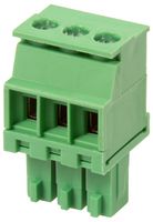 CAMDENBOSS CTBP92VD/3S Pluggable Terminal Block, 3.5 mm, 3 Ways, 28 AWG, 16 AWG, 1 mm², Clamp