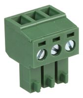 MULTICOMP PRO MC000097 Pluggable Terminal Block, 3.81 mm, 3 Ways, 26 AWG, 16 AWG, Screw