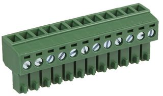 MULTICOMP PRO MC000103 Pluggable Terminal Block, 3.81 mm, 12 Ways, 26 AWG, 16 AWG, Screw