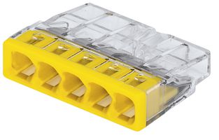 WAGO 2773-405 标准接线端子, 2773 Series, 5 触点, 推入式, 电缆安装, 12 AWG