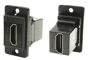 CLIFF ELECTRONIC COMPONENTS CP30700G HDMI Connector, CSK Hole, Socket, Panel Mount, Screw, Gold Plated Contacts, Nylon (Polyamide) Body