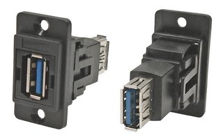 CLIFF ELECTRONIC COMPONENTS CP30705N USB Adapter, CSK Hole, USB Type A Receptacle, USB Type A Receptacle, USB 3.0