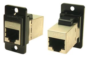 CLIFF ELECTRONIC COMPONENTS CP30722SMB 直列式适配器, 屏蔽, Cat6, CSK孔, 适配器, 直列式, RJ45, RJ45, Dual Entry Feed Through Series