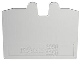 WAGO 2050-1291 Accessory, Grey, Wago TOPJOB S Series Rail Mount Terminal Blocks, End and Intermediate Plate