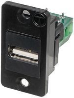 TUK KUA2BPM 连接器, USB, 螺丝端子块, USB A, USB 2.0, 插座, 4 路, 面板安装, 直角型