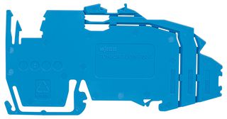 WAGO 2009-304 附件, 蓝色, TOPJOB®S 35mm DIN 轨安装接线端子 - 2009 系列, 母线架, Blue Busbar Carriers - 2009 Series