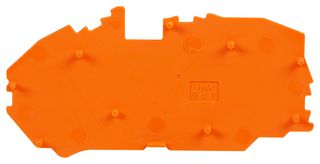 WAGO 2016-7692 Accessory, Orange, Wago TOPJOB S 2016 Series Rail Mount Terminal Blocks, End and Intermediate Plate