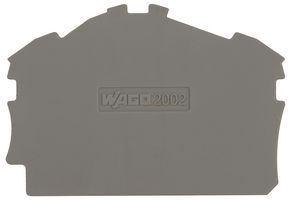 WAGO 2002-6391 Accessory, Grey, TOPJOB® S 35mm Rail Mount Terminal Blocks - 2202-630x and 2202-640x Series