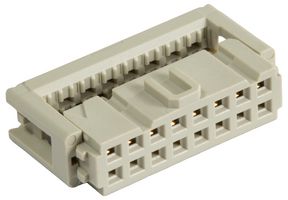 HARTING 09 18 516 6803 IDC Connector, IDC Receptacle, Female, 2.54 mm, 2 Row, 16 Contacts, Cable Mount