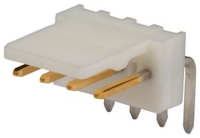 MOLEX 22-12-4042 引脚针座, 线至板, 2.54 mm, 1 排, 4 触点, 通孔直角, KK 254 7395 Series