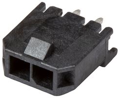 MOLEX 43650-0228 引脚针座, 线至板, 3 mm, 1 排, 2 触点, 通孔直型, Micro-Fit 3.0 43650 Series